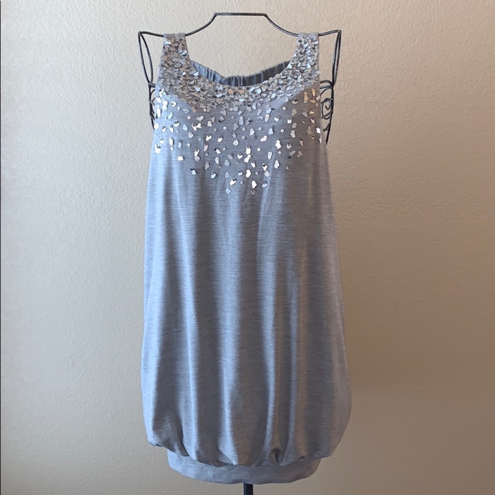 🌻BCBG MaxAzria grey sequin bubble dress🌻